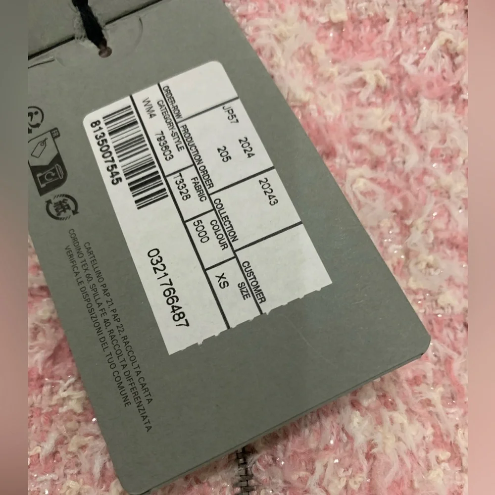 Balenciaga Cotton Tweed Mini Skirt Size XS